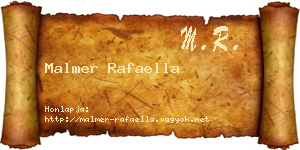 Malmer Rafaella névjegykártya